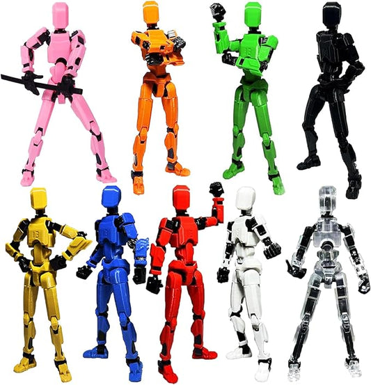 Dumwick Titan 13 Action Figure,2026 New Lucky Robot 13 Action Figures,3D Printed Action Figure,Dummy Robot 13 Action Figures Desktop Decorations Game Gifts (9 pcs)
