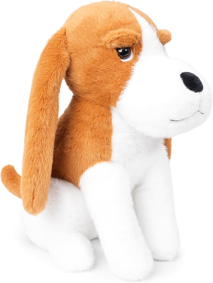 WEIGEDU Beagle Stuffed Animal Plush Toy, 12 inch | Cute Sitting Puppy Dog with Long Floppy Ears, Soft Hound Gift for Kids Boys Girls
