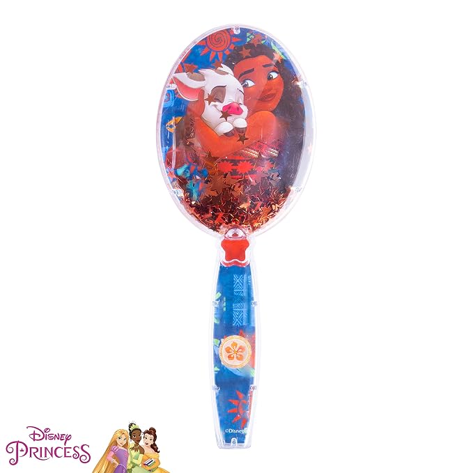 Moana Hair Brush with Magical Sparkling Stars Confetti HairBrush - Kids Hair Brush Ages 3+
