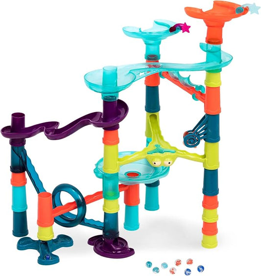 B. toys – Marble Palooza – Buildable STEM-Based Maze Run Kit Featuring 38 Interlocking Components – Logical Thinking and Fine Motor Development Set for Inquisitive Kids – 3+ Years