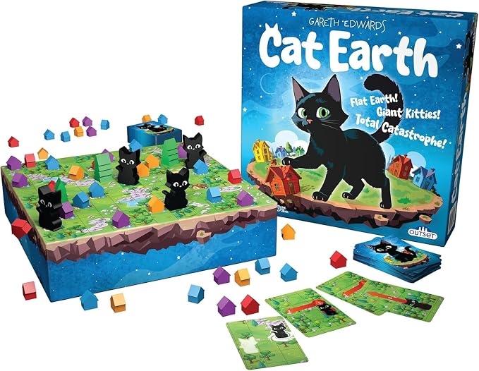 Cat Earth - Light Strategy Family Board Game - 2 to 4 Players Ages 8 and up