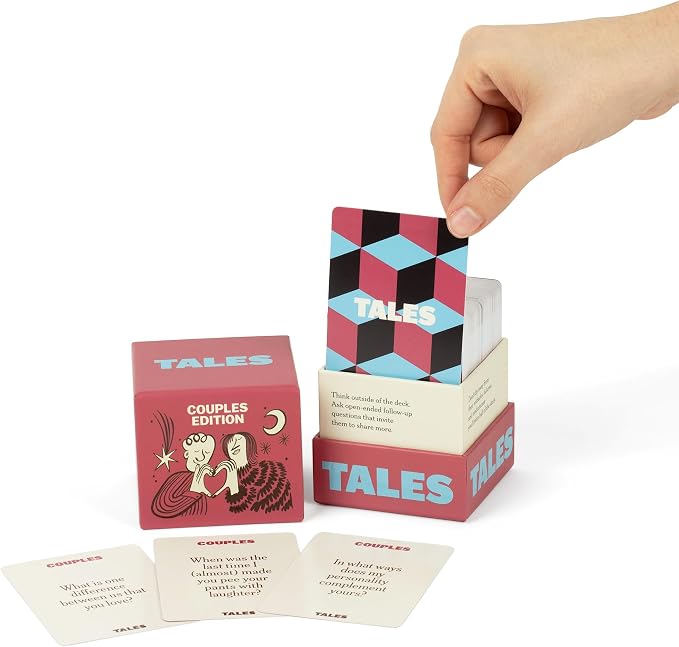 TALES 150 Conversation Starter Cards, Couples Edition, Prompts for Deeper Connection, Date Night Ideas, Anniversaries, and Quality Time Together