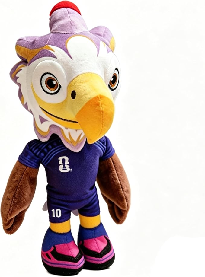 World Cup Mascot 2026, 12" Clutch the Eagle Plush Toy, Soft Stuffed Animal Mascot, Official Licensed Collectible Game (Clutch)