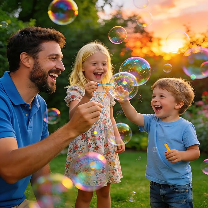 Mini Bubble Wands, 32 Pcs Bubble Wands Bulk in 8 Colors, Bubble Party Favors for Kids, Children's Bubble Party Gifts, Summer Toys, Indoor and Outdoor Activities, Themed Birthdays, Girls and Boys