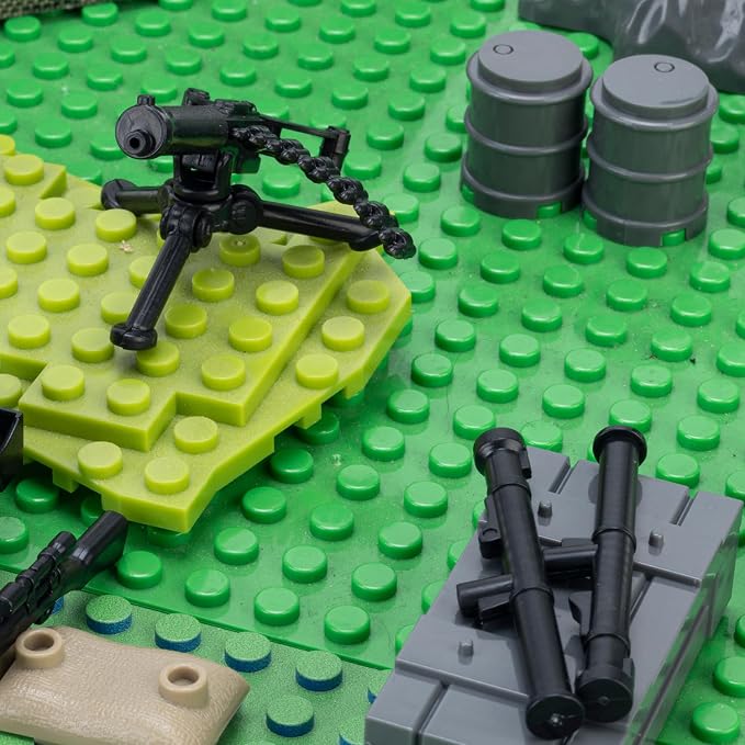 Military Weapons Pack 24 Pcs U.S. Accessories Kits Toys, Army Equipment Gear WW2 Guns for Boys 6+, Compatible with Mini Figure of Major Brand