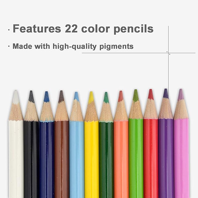 Darnassus 132-Piece Art Set, Deluxe Professional Color Set, Art Kit for Kids and Adult, With Compact Portable Case