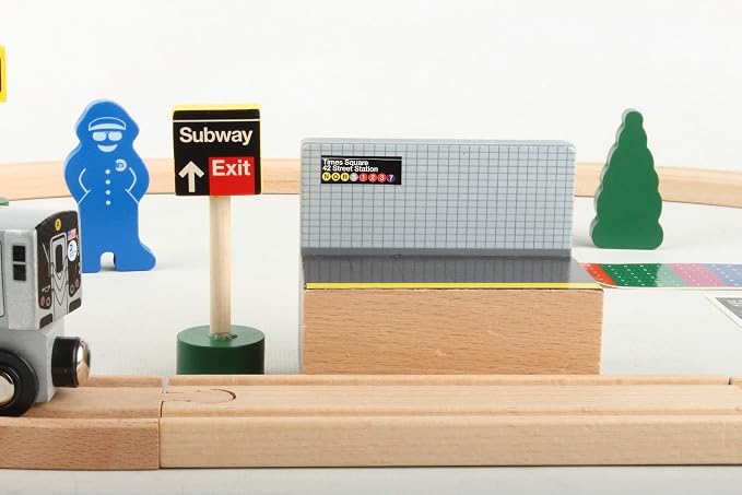 Daron NYC MTA 20Piece Wooden Subway Set