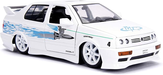 Jada Toys Fast & Furious 1:24 Jesse's Volkswagen Jetta Die-cast Car, Toys for Kids and Adults, White (99591W)
