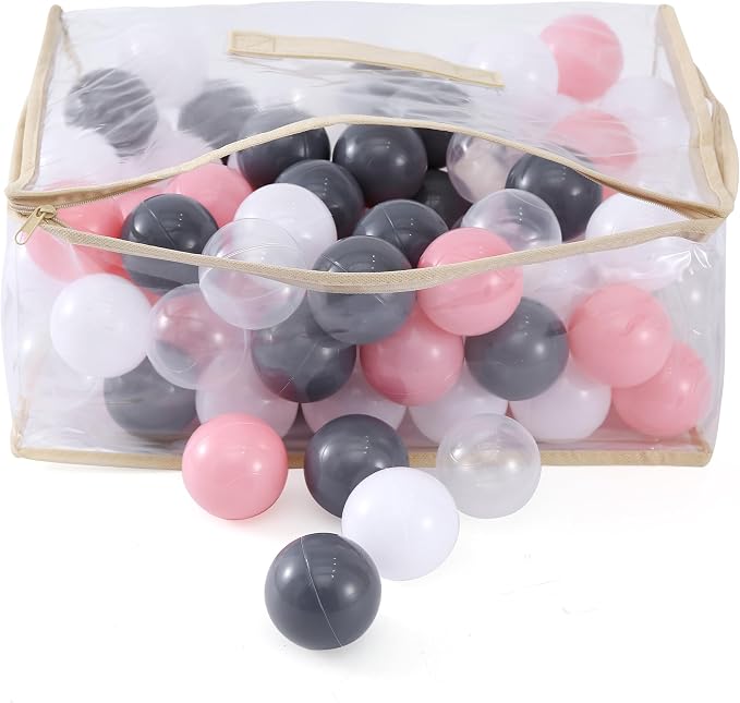 MoonxHome Ball Pit Balls for Toddlers, BPA Free Crush Proof Plastic Toy Balls for Ball Pit, Children's Pool Water Toys, Macaron Ocean Balls for Play Tent 2.15 Inch Pack of 100 200 500 800 1000