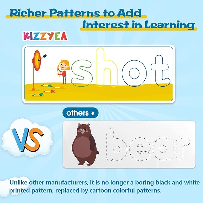 Learning Educational Toys for 3 4 5 6 Years Old Boys Girls, See & Spell Matching Letter Game with Alphabet Cards for Kids, Preschool CVC Word Builders Toy, Christmas Birthday Gifts for Age 3-4 4-6
