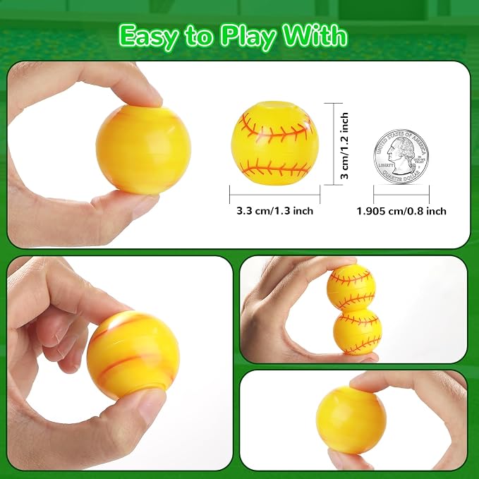 SCIONE 36 Pack Baseball Party Favors for Kids 4-8 8-12 Baseball Sports Fidget Spinner Toys Bulk, Stress Balls, Goodie Bag Stuffers Classroom Prizes Return Gifts for Kids Birthday Party