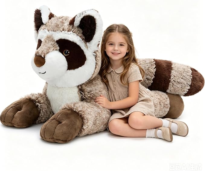 BENINY 30" Giant Raccoon Stuffed Animal Plush - Oversized Raccoon Plushies - Fluffy Big Stuffed Racoon Toy Birthday Gifts for Kids - Sweet Companion