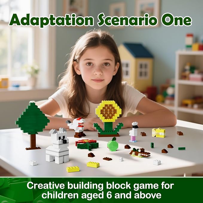 360 Piece White Classic Building Blocks Bulk, 7 Sizes Building Bricks Assortment Pack, Compatible with Lego Parts and Pieces (Light Gray)