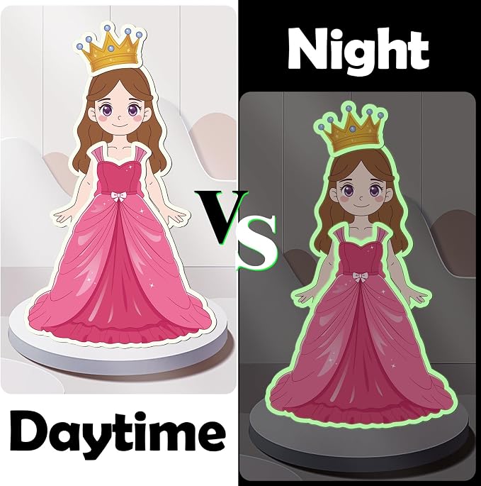 SOOVSY Magnetic Dress Up Dolls for Girls Ages 4-8, Princess Mermaid Fairy Ballerina Dress-Up Magnets with DIY Foil Art Craft Kit, Screen-Free Travel Activity Toy & Creative Gift for Kids