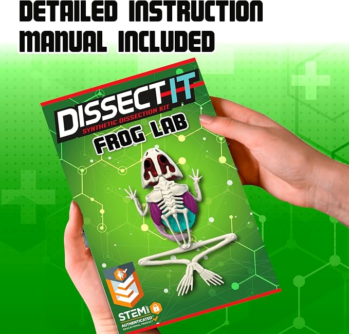 Top Secret Toys Dissect It Kit for Kids, Synthetic Dissection Kids Science Kit to Learn Animal Anatomy, Biology, STEM Frog Toys, Ages 6 and Above