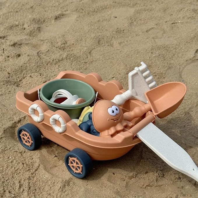 Beach Toy Set – Premium Sand Toys with Shovel & Molds, Eco-Conscious Travel Beach Kit for Outdoor Play & Summer Adventures (Tip Lorry)