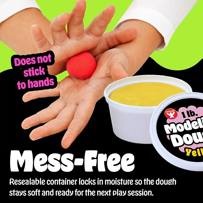 Hygloss Play Modeling Dough for Kids – Safe & Non-Toxic Sensory Dough for Arts and Crafts – 1 lb Tub – Play Clay for Toddler Activities, Preschool Classroom Must-Haves – Orange Color, Scented