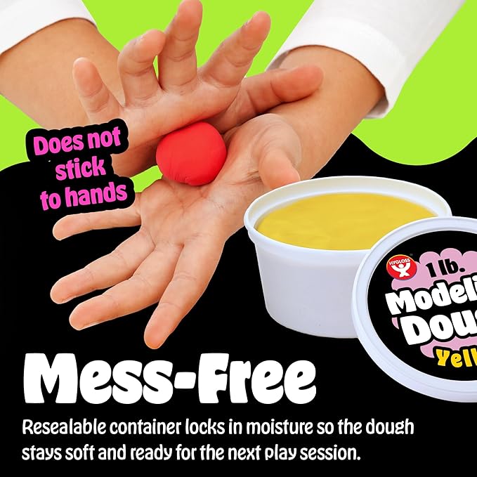 Hygloss Play Modeling Dough for Kids – Safe & Non-Toxic Sensory Dough for Arts and Crafts – 1 lb Tub – Play Clay for Toddler Activities, Preschool Classroom Must-Haves – Purple Color, Unscented