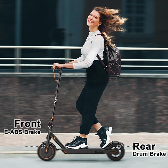 VOLPAM Electric Scooter, 350W/500W/800W/1000W/250W Powerful Motor & 19/22/ 9 MPH Top Speed, 16-28-10 Miles Long Range, Folding E Scooter Choice
