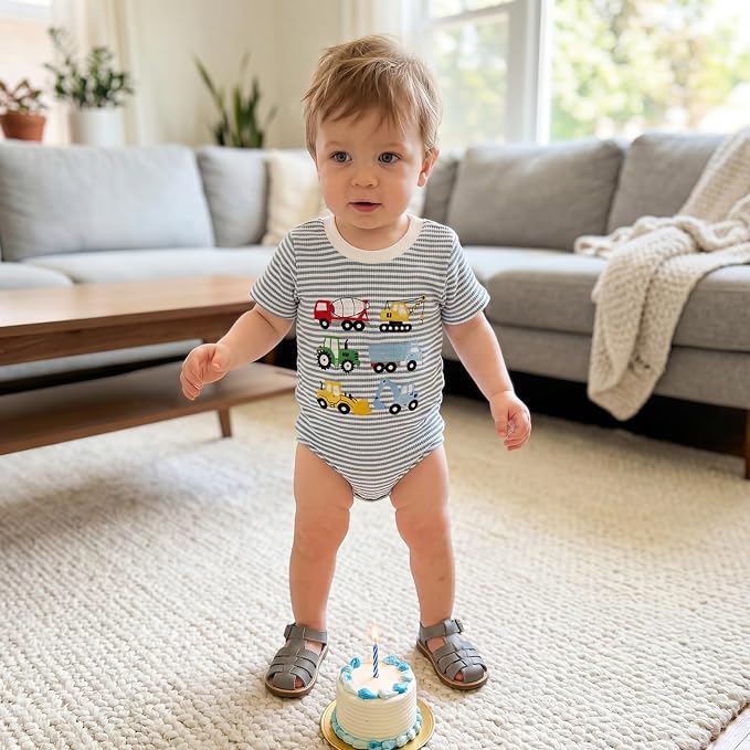 Kavousa Baby Boy Clothes Summer Baby Boy Bubble Romper Short Sleeve Jumpsuit One Piece Outfit Newborn Infant Clothing