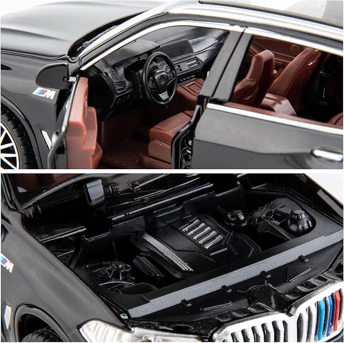 BDTCTK 1:32 Comapatible for X5 SUV Model Car Toy, Zinc Alloy Pull Back Toy car with Sound and Light for Kids Boy Girl Gift(Black)