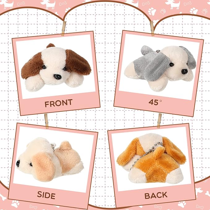 Sosation 20 Pcs Mini Stuffed Animal Dog Bulk Adopt a Puppy Favors Soft Puppy Gift Party for Kids Vet Tech Birthday Party Charity Donation Classroom Goodie Stuffer (Stylish Style,Traditional Color)