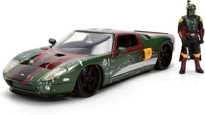 Jada Star Wars Boba Fett with 2005 Ford GT Die-Cast Vehicle and Figure Set 1:24 Scale Toys