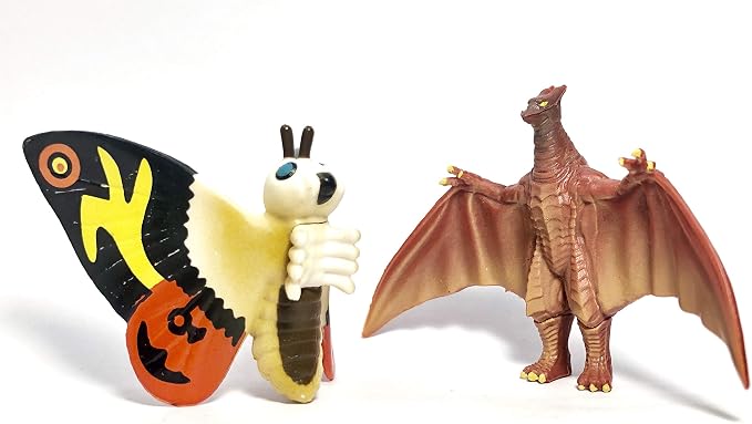 TwCare Set of 10 Godzilla Toys, Movable Joint Action Figures, King of the Monsters vs Kong Mini Dinosaur Mothra Imago Burning Heisei Mecha Ghidorah Playsets Kids Birthday Cake Toppers Pack