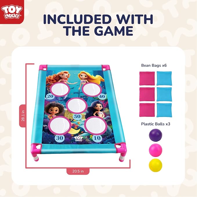 TOY Life Bean Bag Toss Game, Carnival Party Games, Cornhole Set for Kids Outdoor Games, Outside Toys for Kids Ages 4-8, Yard Outdoor Toys for Toddlers 3-5, Gifts for 3 4 5 6 7 Year Old Girls & Boys