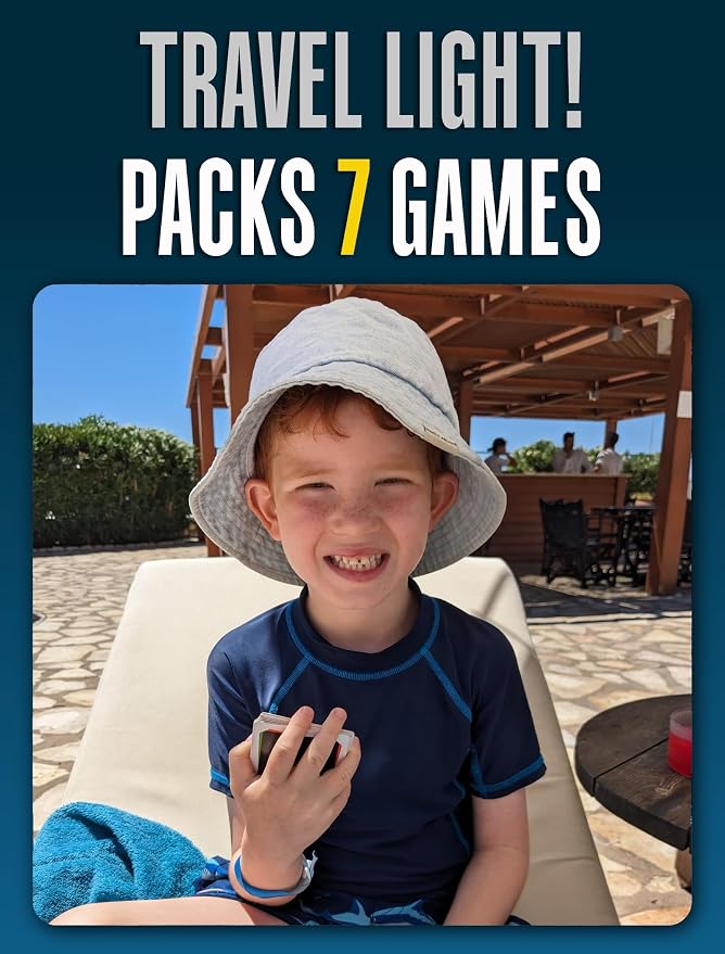 SMART Cards Animals, Gift, Stocking Stuffer, Travel Card Game, 100 Cards of Animals, 7 Games in 1, Pairs, Snap, Trumps, Rummy, Quiz, Facinating Facts, Age 5+, 1-8 Players