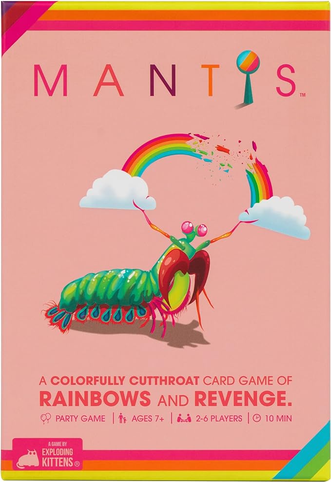 Exploding Kittens Mantis 2-6 Players - Ages 7+ - 10 Minutes to Play - Cutthroat Matching Card Game - Party Game, Family Game Night, Kid and Adult Card Game