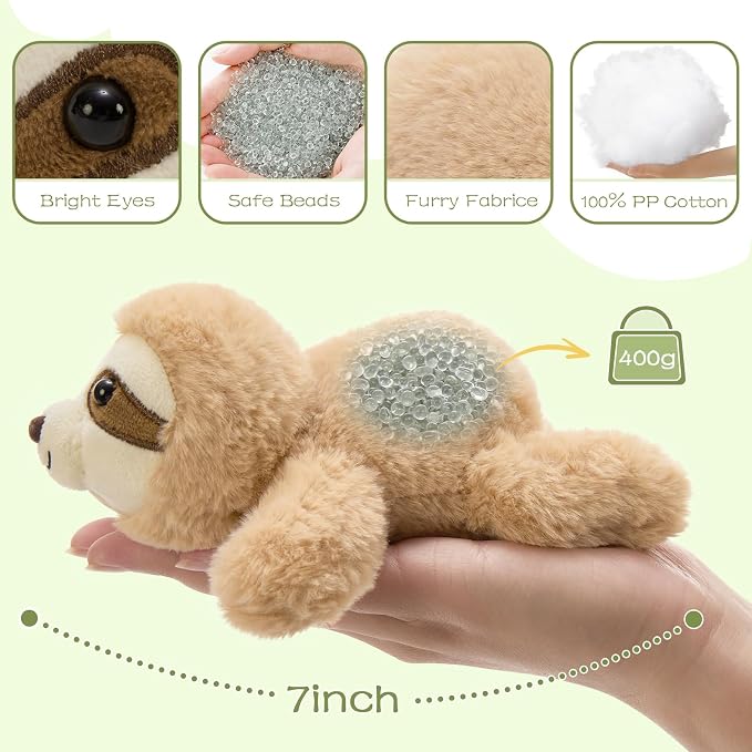 Tezituor 6 Pcs Forest Stuffed Animals Bulk, 7" Small Woodland Plush Fox Wolf Sloth Bear Monkey Puppy, Cute Assorted Plushies Toy Gift for Kids Baby Shower Birthday Party Favor