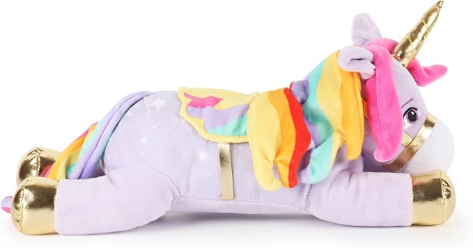 Jay Franco Kids Unicorn Academy Plush Pillow Buddy - Large Ultra-Soft Stuffed Plushie & Cozy Pillow, Official Licensed Product, 13 Inches, Multi - Unicorn Academy Wildstar