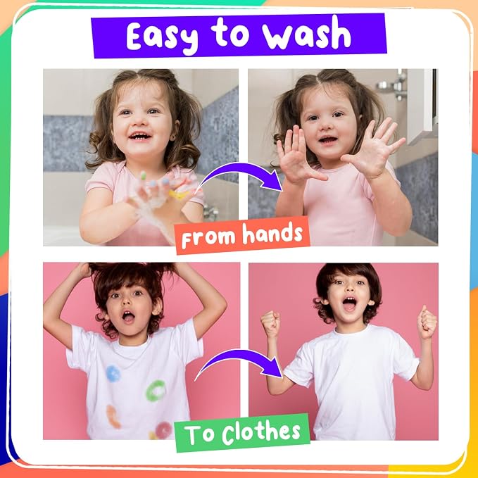 Chalkola 8 Washable Dot Markers for Toddlers | with 20 Page Coloring Activity Book Kit, Bingo Daubers | Preschool Paint Dot Art Set - Toddler Arts and Crafts Supplies for Kids Ages Above 3 Years Old
