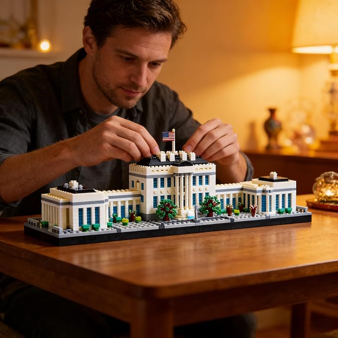 KLMEi Architecture Sets for Adults White House U.S. Capital Collection Building Kit Micro Blocks Famous Landmark, Mini Bricks Toys Presents for Kids 3520 PCS