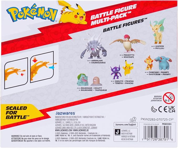 Pokémon Fire and Water Battle Pack - Includes 4.5 Inch Flame Action Charizard and 2" Squirtle Action Figures - Amazon Exclsuive