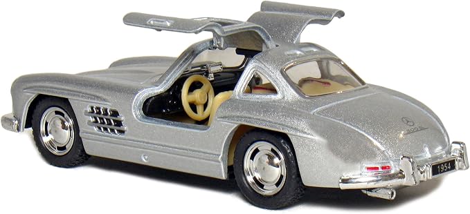 KiNSMART - 1954 Mercedes-Benz 300 SL Coupe Silver 5" 1:36 Scale Die Cast Metal Model Classic Super Car Toy