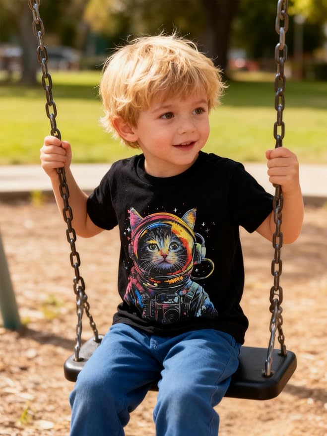 Lovekider Cotton Shirt for 3-6T Boys Truck Dinosaur Toddler Kids T-Shirt Short Sleeve Excavator Construction T-Rex Tee Shirts