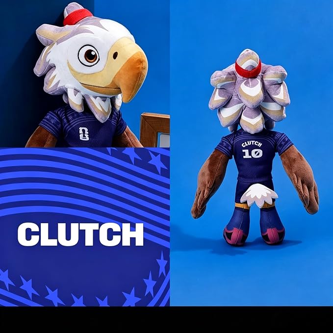 World Cup Mascot 2026, 12" Clutch the Eagle Plush Toy, Soft Stuffed Animal Mascot, Official Licensed Collectible Game (Clutch)