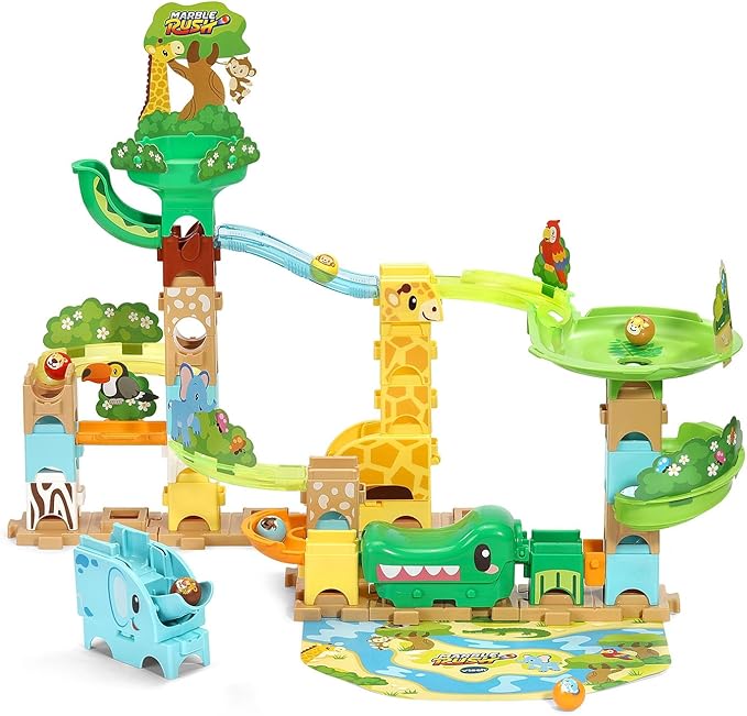 VTech Marble Rush Jungle Journey Set Preschool Marble Run Toy