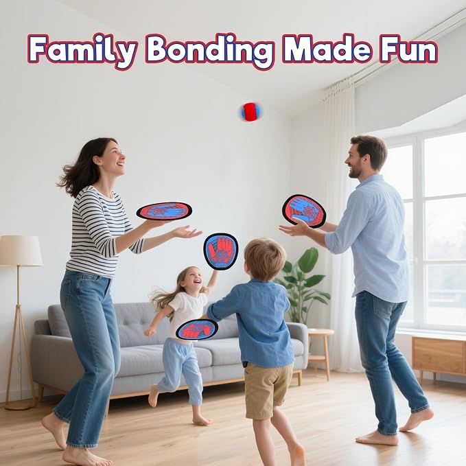 Sunrad Toss and Catch Ball Game Set, Kids Toddler Baseball Catch Ball Outdoor & Beach Toys for Family, Pool Beach Yard Camping Outside Game for Kids Age 3 4 5 6 7 8-12+, Birthday Gift for Boys Girls