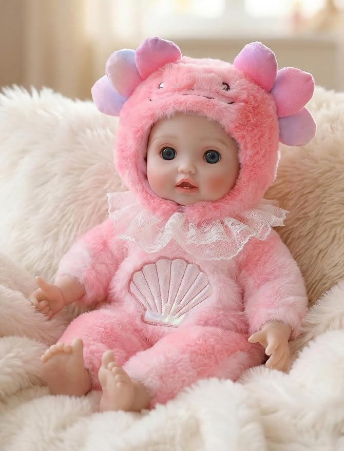 Baby Doll, 15 Inch Realistic Soft Body Baby Doll Real Life Baby Dolls with Accessories, for 3+ Year Old Girls, Pretend Play, Collection, Gift-Ready (Pink)