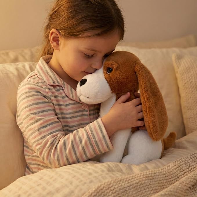 WEIGEDU Beagle Stuffed Animal Plush Toy, 12 inch | Cute Sitting Puppy Dog with Long Floppy Ears, Soft Hound Gift for Kids Boys Girls