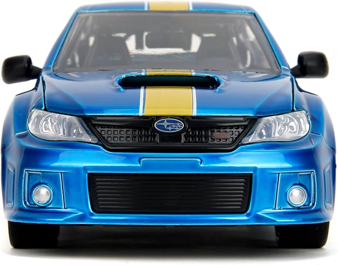 Jada Sonic The Hedgehog 1:24 2012 Subaru Impreza WRX STI Die-cast Car & Sonic Figure, Toys for Kids and Adults