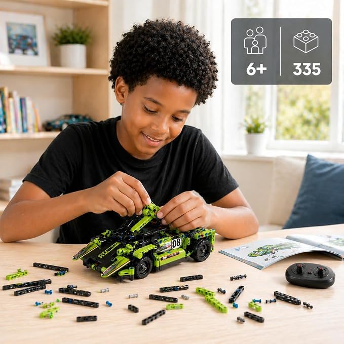 Remote Control Car Building Toys for Age 8-13 Fun STEM Toys for Kids 2 in 1 Model Car Kit to Build Educational Engineering Building Blocks Set Birthday Gift for 7 8 9 10+ Year Old Boys