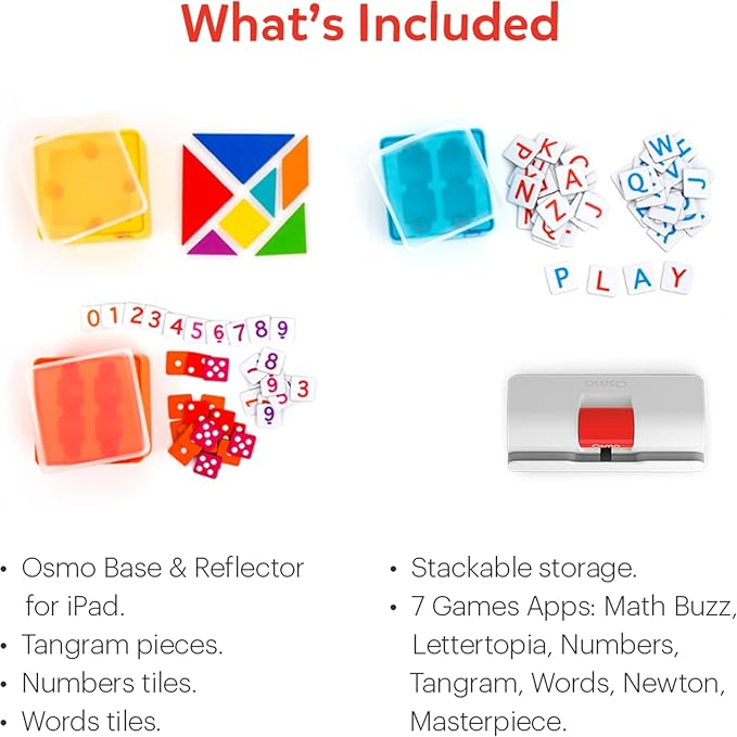 Osmo Genius Starter Kit for Kids Ages 6–10 | 7 Educational Learning Games | iPad Compatible | Educational STEM Learning System | Base Included (7 Games iPad)