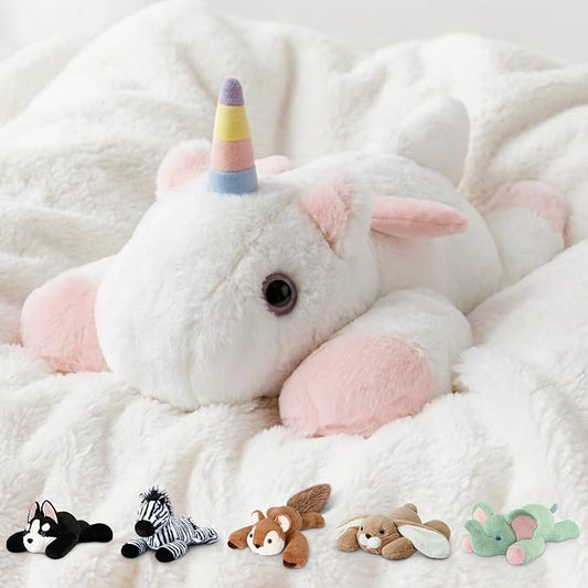 Niuniu Daddy 20" 3.3 lb Weighted Unicorn Stuffed Animal for Adults Kids, Giant Large Plush Toy, Soft Body Pillow for Sleeping, Huggable Gift for Everyday Comfort