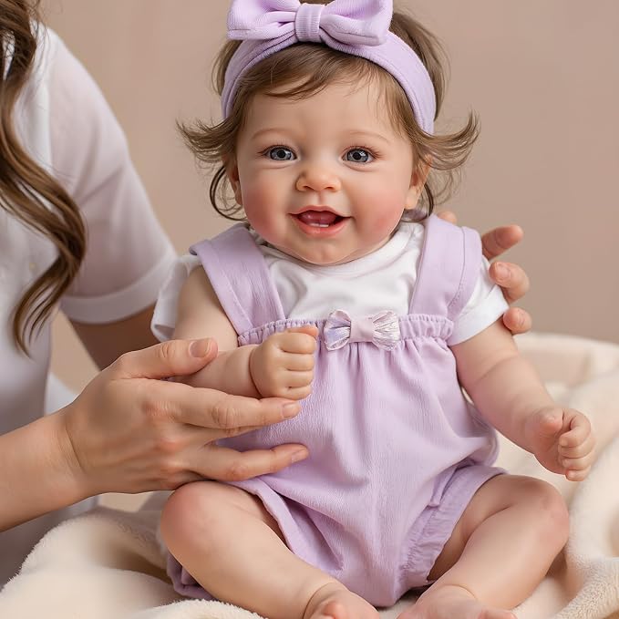 BABESIDE Lifelike Reborn Baby Dolls Vead - 20 Inch Realistic Baby Doll Real Life Baby Dolls with Complete Accessories Perfect for Cuddling, Playtime, and Handmade Gift Giving