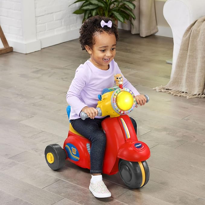 VTech 2-in-1 Map and Go Scooter for Toddlers, Red