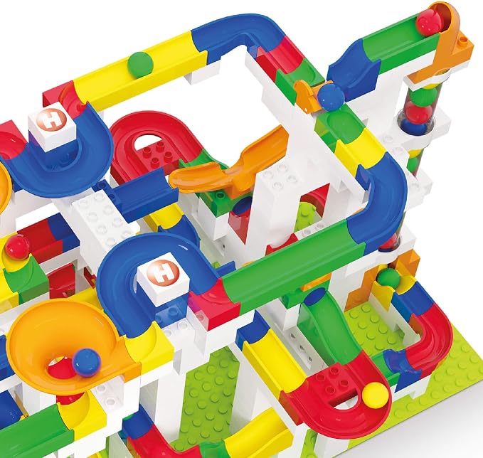 Hubelino Mega Marble Run 585-Piece Building Set, STEM Toys for 4 Years and Up, Compatible Marble Maze and Ball Run, Made in Germany